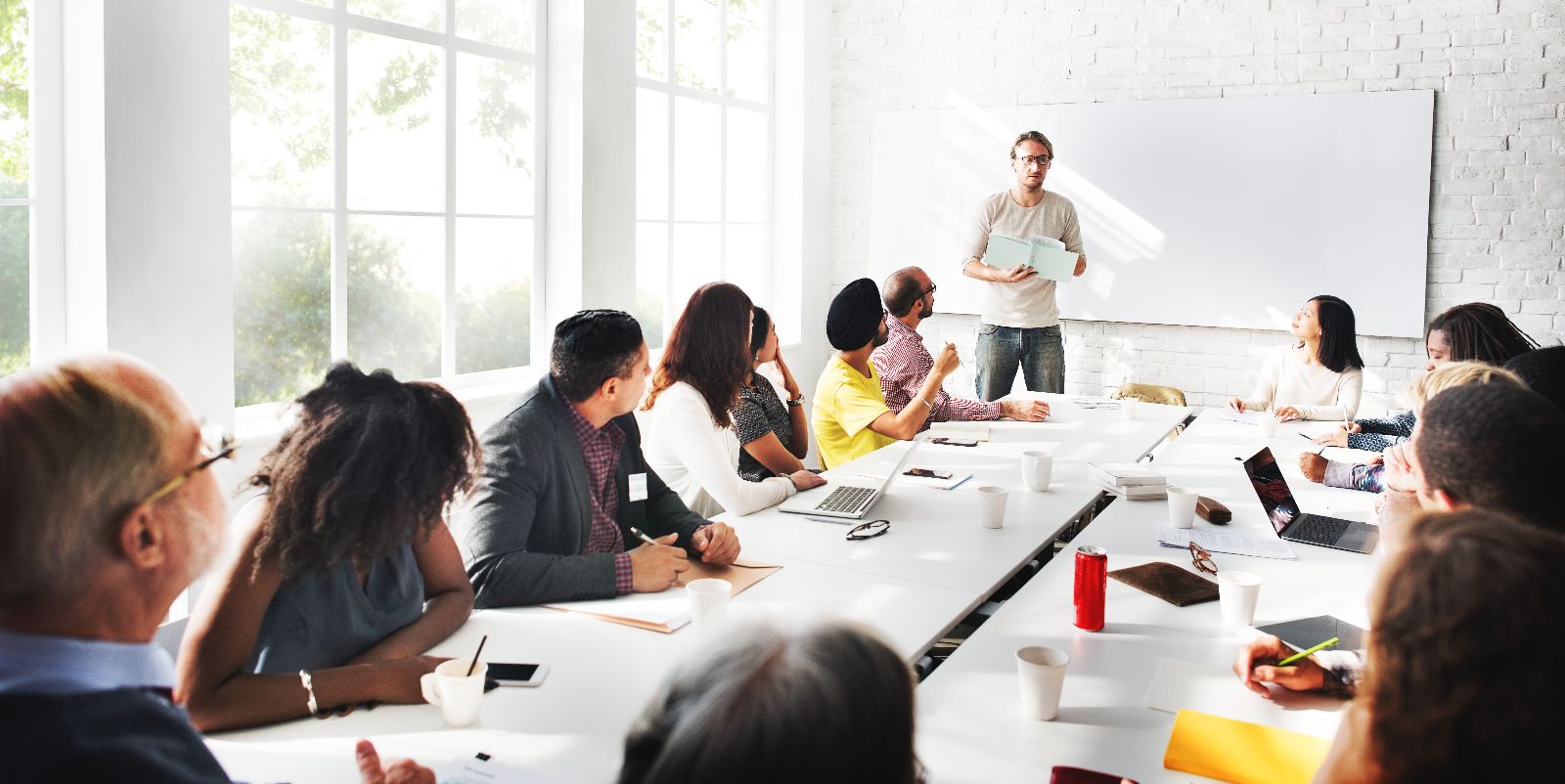Business people are having a discussion